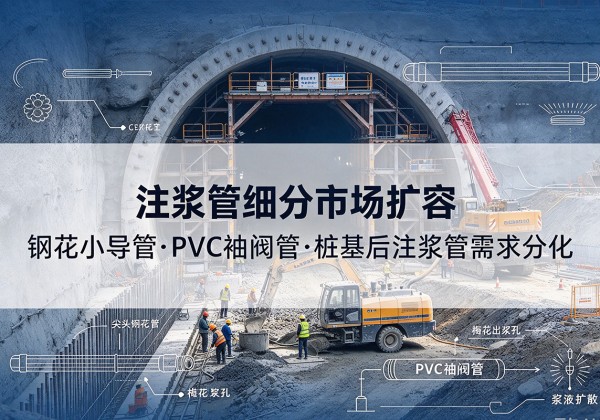 弥渡注浆管细分市场扩容，隧道钢花小导管、PVC 袖阀管、桩基后注浆管需求分化